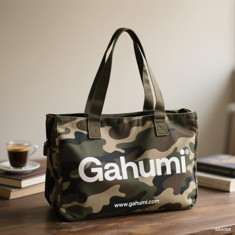 Gahumi Camouflage canvas tote bag-05